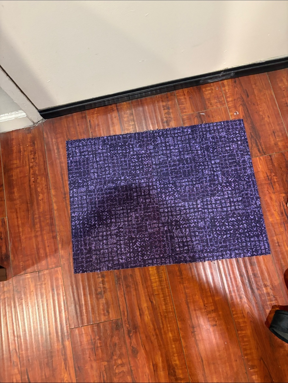 Purple Textured Accent Rug - Unbranded